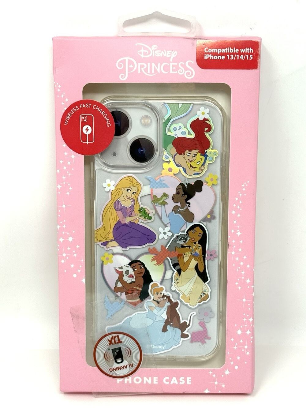 Disney Princesses iPhone 13/14/15 Case Holographic Skinny Dip Rapunzel Ariel NIP